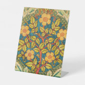 William Morris Roos Krans: Klassieke Kunst & Ambac Reclamebord Met Voetstuk (Voorkant)