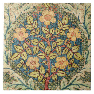 William Morris Roos Kranskussen Hoesje Classic Tegeltje