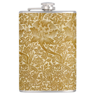 William Morris Roos & Thistle Floral Golden Heupfles