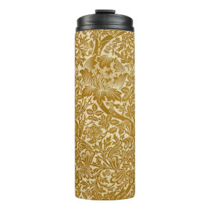 William Morris Roos & Thistle Floral Golden Thermosbeker