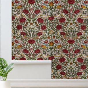 William Morris Roos & vogelpatroon Behang