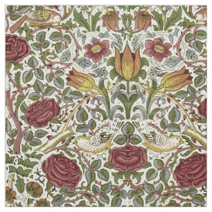 William Morris  Roos & vogelpatroon Stof