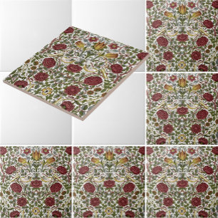 William Morris  Roos & vogelpatroon Tegeltje