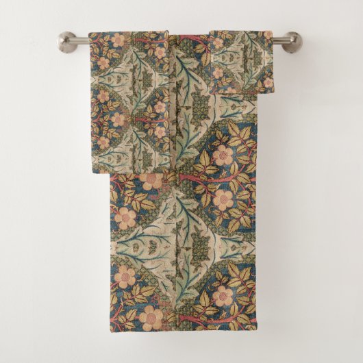 William Morris Roos Wreath Flowering Roos Bad Handdoek (Insitu)