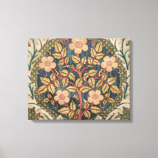 William Morris Roos Wreath  Flowering Roos Canvas Afdruk (Voorkant)
