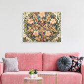 William Morris Roos Wreath  Flowering Roos Canvas Afdruk (Insitu (Woonkamer))