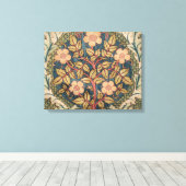 William Morris Roos Wreath  Flowering Roos Canvas Afdruk (Insitu (Houten vloer))