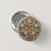 William Morris Roos Wreath  Flowering Roos Ronde Button 3,2 Cm (Voorkant /achterkant)