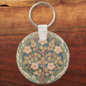 William Morris Roos Wreath  Flowering Roos Sleutelhanger (Voorkant)