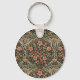 William Morris Roos Wreath  Flowering Roos Sleutelhanger