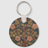 William Morris Roos Wreath Flowering Roos Sleutelhanger (Achterkant)