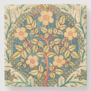 William Morris Roos Wreath  Stenen Onderzetter