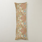 William Morris  roze blauw wit groen Lichaamskussen (Achterkant (Verticaal))