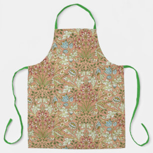 William Morris  roze blauw wit groen Schort