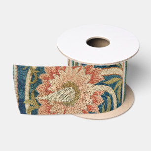 William Morris Roze Bloemrijke Zijde Borduurwerk A Lint