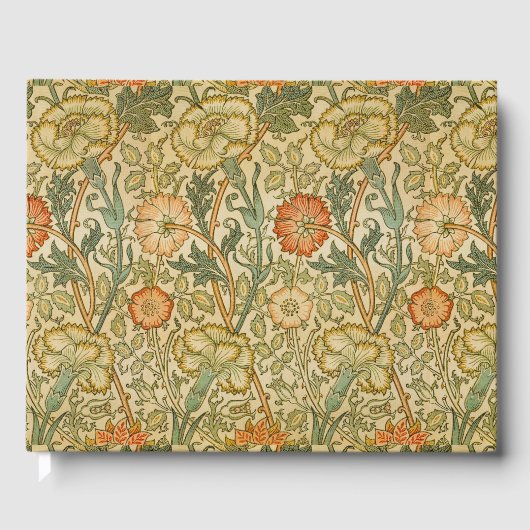 William Morris - roze en Roos Gastenboek (Voorkant)