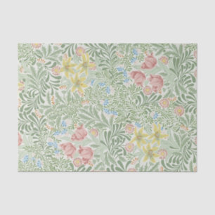 William Morris - roze & gele lentebloemen Tissuepapier