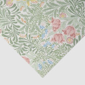 William Morris - roze & gele lentebloemen Tissuepapier (Detail)