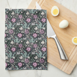 William Morris Roze Klaproos Botanische Victoriaan Theedoek