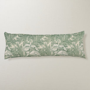 William Morris Saliegroene Tulp Patroon: Vintage Lichaamskussen