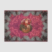 William * Morris Santa Spruce Rich Cherry Tissuepapier (Voorkant)