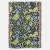 William Morris Seaweed Antiek Flower Deken (Voorkant Verticaal)