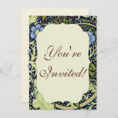 William Morris Seaweed Antiek Flower Kaart (Voorkant / Achterkant)