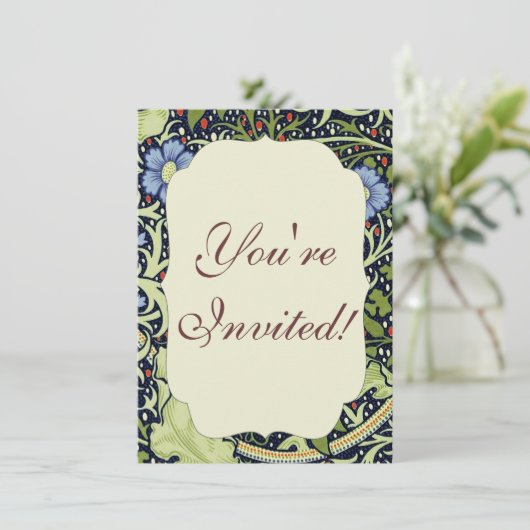 William Morris Seaweed Antiek Flower Kaart (Staand voorkant)