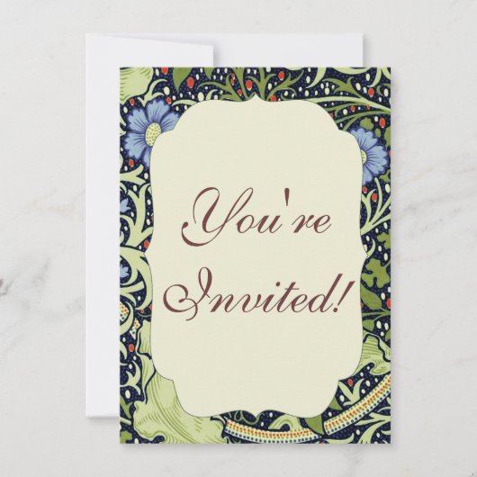 William Morris Seaweed Antiek Flower Kaart (Voorkant)