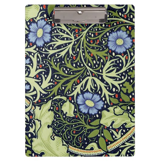 William Morris Seaweed Antiek Flower Klembord (Voorkant)