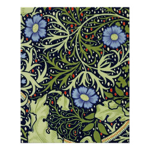 William Morris Seaweed Antiek Flower Perfect Poster