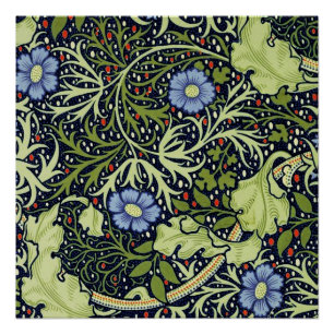 William Morris Seaweed Antiek Flower Perfect Poster