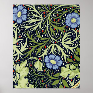 William Morris Seaweed Antiek Flower Poster
