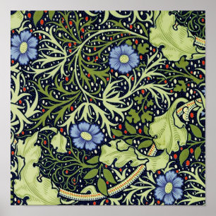 William Morris Seaweed Antiek Flower Poster