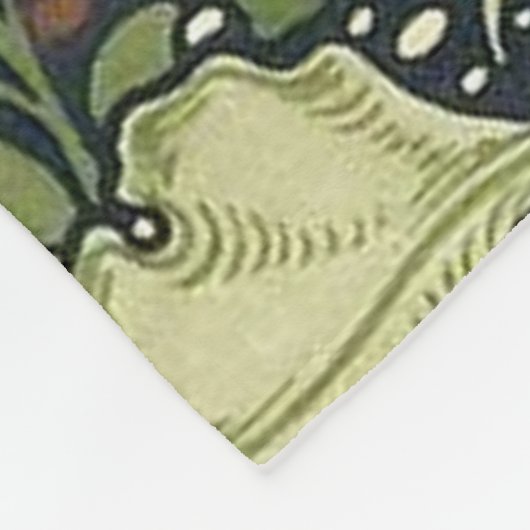 William Morris Seaweed Pattern Fleece Deken (Hoek)