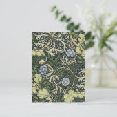 William Morris Seaweed Pattern Floral Art Briefkaart (Staand voorkant)