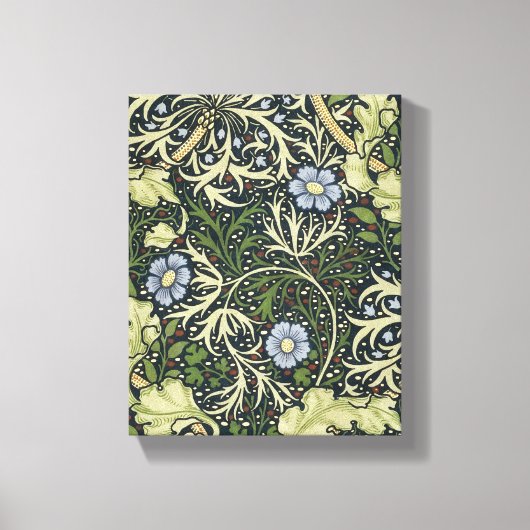 William Morris Seaweed Pattern Floral  Art Canvas Afdruk (Voorkant)