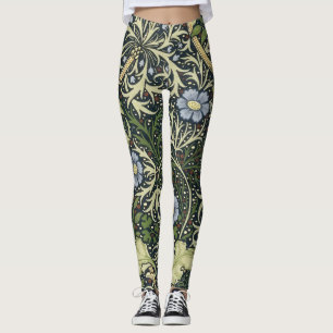 William Morris Seaweed Pattern Floral Art Leggings