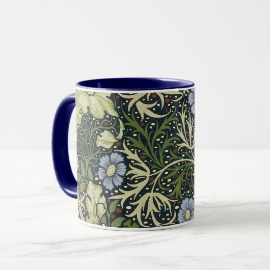 William Morris Seaweed Pattern Floral  Art Mok (Voorkant links)