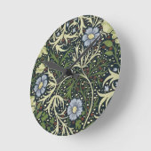 William Morris Seaweed Pattern Floral Art Ronde Klok (Hoek)