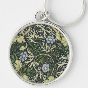 William Morris Seaweed Pattern Floral  Art Sleutelhanger