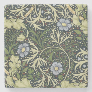 William Morris Seaweed Pattern Floral Art Stenen Onderzetter