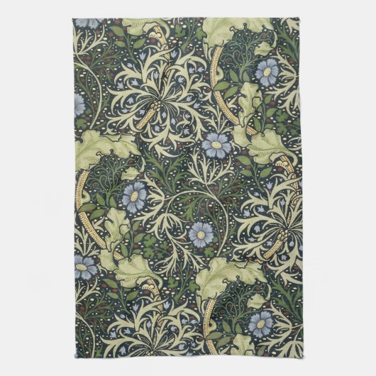 William Morris Seaweed Pattern Floral Art Theedoek (Verticaal)