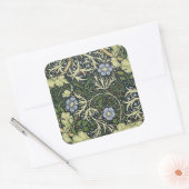 William Morris Seaweed Pattern Floral Art Vierkante Sticker (Envelop)
