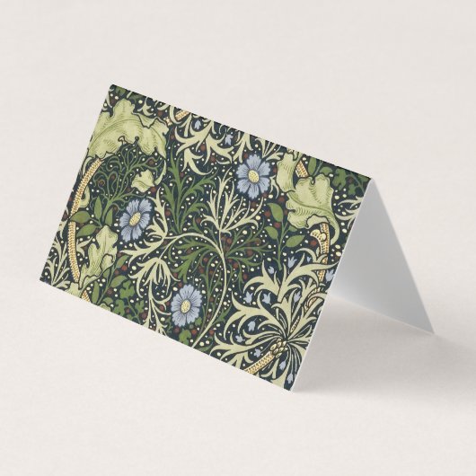 William Morris Seaweed Pattern Floral  Art Visitekaartjes (Voorkant)