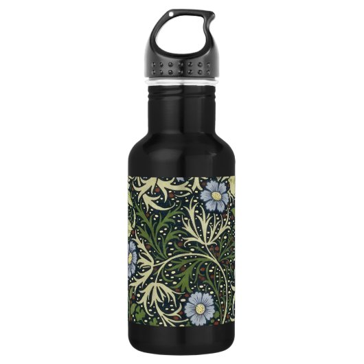 William Morris Seaweed Pattern Floral  Art Waterfles (Voorkant)