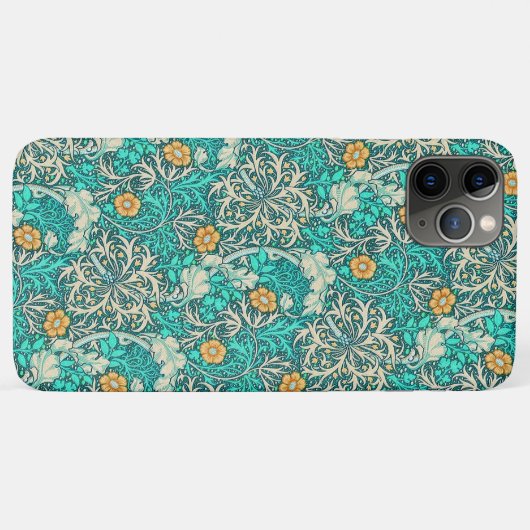  William Morris Seaweed Pattern Turquoise Case-Mate iPhone Case (Achterkant (horizontaal))