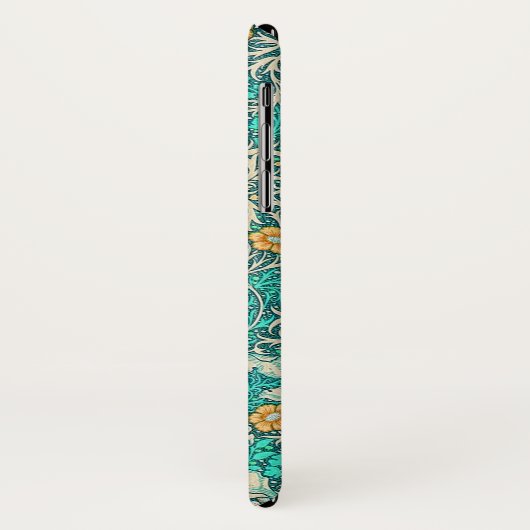 William Morris Seaweed Pattern Turquoise Case-Mate iPhone Case (Achterkant/links)