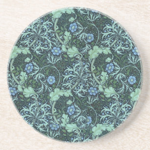 William Morris Seaweed Pattern Zandsteen Onderzetter