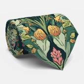  William Morris Seaweed Vintage Floral art nouveau Stropdas (Opgerold)